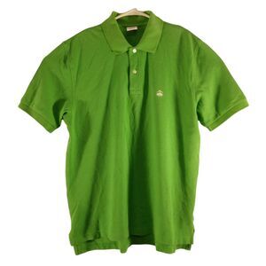 Brooks Brothers polo shirt mens M Medium green 346 cotton original fit short sl